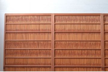 アンティーク建具　情緒あふれる空間づくりにおすすめの夏戸4枚セット(建具、簾戸、御簾戸、簀戸、葭戸、夏障子、引き戸、すど)(R-080634)
