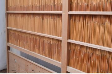 アンティーク建具　情緒あふれる空間づくりにおすすめの夏戸4枚セット(建具、簾戸、御簾戸、簀戸、葭戸、夏障子、引き戸、すど)(R-080634)