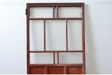 アンティーク建具　大正ロマンな雰囲気を盛り上げるガラス扉1枚(木製扉、ドア)(R-080636)