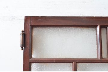 アンティーク建具　大正ロマンな雰囲気を盛り上げるガラス扉1枚(木製扉、ドア)(R-080636)