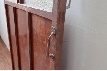 アンティーク建具　大正ロマンな雰囲気を盛り上げるガラス扉1枚(木製扉、ドア)(R-080636)
