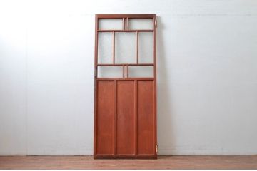 アンティーク建具　大正ロマンな雰囲気を盛り上げるガラス扉1枚(木製扉、ドア)(R-080636)