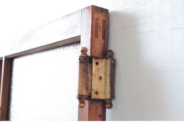 アンティーク建具　大正ロマンな雰囲気を盛り上げるガラス扉1枚(木製扉、ドア)(R-080636)
