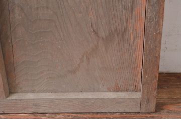 アンティーク建具　時を経た風合いが味わい深い背の高いガラス引き戸2枚セット(引き戸、建具)(R-080637)