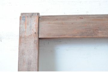 アンティーク建具　素朴で味わいのある古い木味が魅力のガラス戸1枚(引き戸、建具)(R-080642)