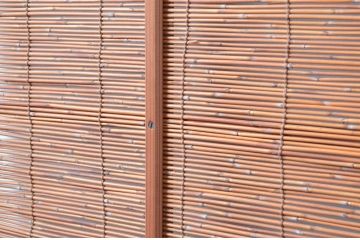 アンティーク建具　涼しげな和の空間を演出する幅狭夏戸4枚セット(引き戸、簾戸、簀戸、葭戸、すど、夏障子)(R-080644)