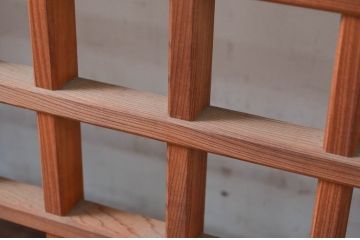 アンティーク建具　涼しげな和の空間を演出する幅狭夏戸4枚セット(引き戸、簾戸、簀戸、葭戸、すど、夏障子)(R-080644)