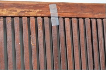 和製アンティーク　明治から大正期　細やかな縦格子の趣ある蔵戸1枚　(R-080645)