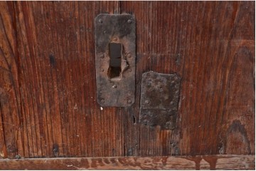 和製アンティーク　明治から大正期　細やかな縦格子の趣ある蔵戸1枚　(R-080645)