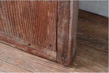 和製アンティーク　明治から大正期　細やかな縦格子の趣ある蔵戸1枚　(R-080645)