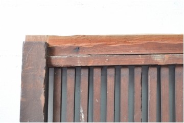 和製アンティーク　明治から大正期　細やかな縦格子の趣ある蔵戸1枚　(R-080645)