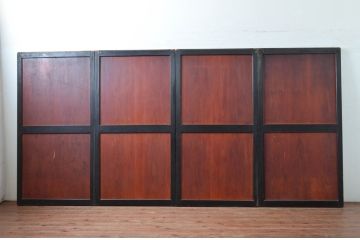 アンティーク建具　和モダンな空間を演出する帯戸4枚セット(引き戸、板戸)(R-080647)