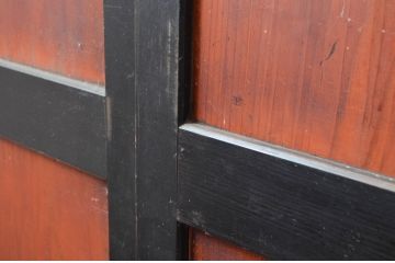 アンティーク建具　和モダンな空間を演出する帯戸4枚セット(引き戸、板戸)(R-080647)