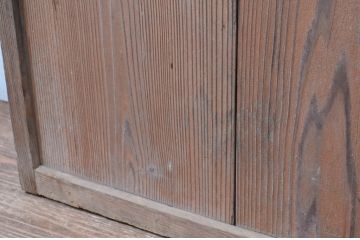 アンティーク建具　使い込まれた風合いが味わい深い!木味感じるガラス戸1枚(引き戸、建具)(R-080649)