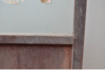 アンティーク建具　使い込まれた風合いが味わい深い!木味感じるガラス戸1枚(引き戸、建具)(R-080649)