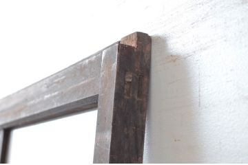 アンティーク建具　使い込まれた風合いが味わい深い!木味感じるガラス戸1枚(引き戸、建具)(R-080649)