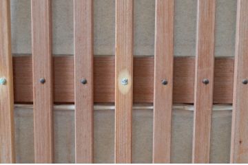 アンティーク建具　裏障子付き　和風の空間づくりにおすすめな格子戸2枚セット(ガラス帯戸、引き戸、建具)(R-080650)