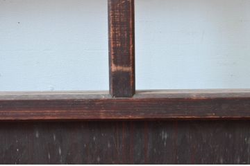アンティーク建具　和の風情が感じられる裏障子付きの格子戸1枚(障子戸、引き戸)(R-080652)