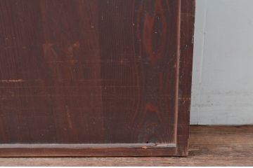 アンティーク建具　和の風情が感じられる裏障子付きの格子戸1枚(障子戸、引き戸)(R-080652)