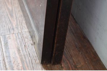 アンティーク建具　古民家インテリアにおすすめなガラス帯戸2枚セット(引き戸、板戸)(R-080655)