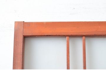 ビンテージ建具　昭和レトロな雰囲気感じるガラス戸1枚(引き戸、ヴィンテージ)(R-080656)