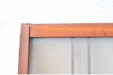 ビンテージ建具　昭和レトロな雰囲気感じるガラス戸1枚(引き戸、ヴィンテージ)(R-080656)