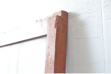 ビンテージ建具　昭和レトロな雰囲気感じるガラス戸1枚(引き戸、ヴィンテージ)(R-080656)