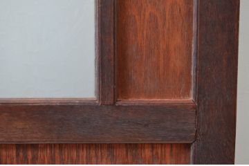 アンティーク建具　シンプルなデザインのナラ材フレームが目を惹かれるレトロなドア1枚(扉、木製扉)(R-080657)