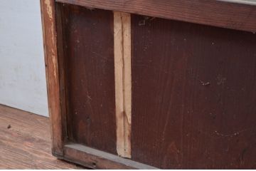 アンティーク建具　経年を感じさせる木味が魅力的なガラス戸1枚(引き戸、建具)(R-080659)