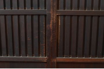 アンティーク建具　上質な和の空間を演出する無双戸4枚セット(無双帯戸、引き戸、格子戸、板戸、帯戸)(R-080660)