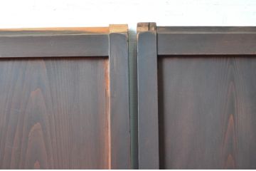アンティーク建具　上質な和の空間を演出する無双戸4枚セット(無双帯戸、引き戸、格子戸、板戸、帯戸)(R-080660)