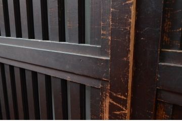 アンティーク建具　上質な和の空間を演出する無双戸4枚セット(無双帯戸、引き戸、格子戸、板戸、帯戸)(R-080660)