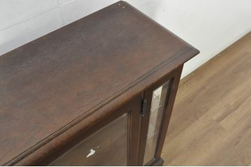 中古　希少な廃番品!!　えぞ民芸　ナラ材　さりげなく空間になじむシンプルで小ぶりな飾り棚(収納棚、戸棚、サイドキャビネット、リビングボード、引き出し)(R-080663)