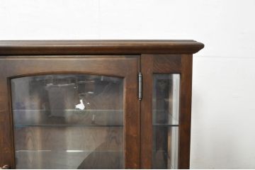 中古　希少な廃番品!!　えぞ民芸　ナラ材　さりげなく空間になじむシンプルで小ぶりな飾り棚(収納棚、戸棚、サイドキャビネット、リビングボード、引き出し)(R-080663)