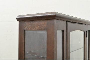 中古　希少な廃番品!!　えぞ民芸　ナラ材　さりげなく空間になじむシンプルで小ぶりな飾り棚(収納棚、戸棚、サイドキャビネット、リビングボード、引き出し)(R-080663)