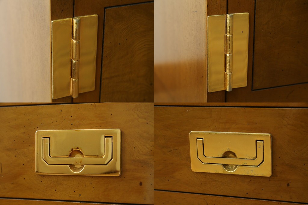 中古　カリモク家具(karimoku)　domani(ドマーニ)　Morganton(モーガントン)　希少なライトコニャック色　スタイリッシュな佇まいのカップボード　定価約130万円　(R-080665)