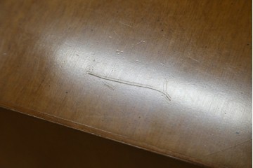 中古　カリモク家具(karimoku)　domani(ドマーニ)　Morganton(モーガントン)　希少なライトコニャック色　直線的でシンプルなデザインが取り入れやすいデスク　定価約18万円　(R-080666)