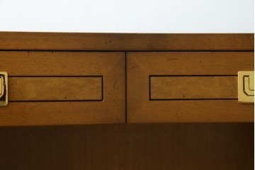 中古　カリモク家具(karimoku)　domani(ドマーニ)　Morganton(モーガントン)　希少なライトコニャック色　直線的でシンプルなデザインが取り入れやすいデスク　定価約18万円　(R-080666)