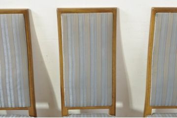 中古　カリモク家具(karimoku)　domani(ドマーニ)　Morganton(モーガントン)　希少なライトコニャック色　シンプルですっきりとしたデザインが魅力のダイニングチェア4脚セット(アームレスチェア、椅子、バラ売り可能)(定価4脚で約48万円)(R-080667)