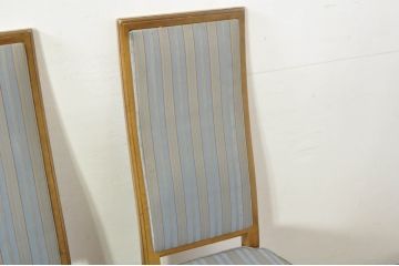中古　カリモク家具(karimoku)　domani(ドマーニ)　Morganton(モーガントン)　希少なライトコニャック色　シンプルですっきりとしたデザインが魅力のダイニングチェア4脚セット(アームレスチェア、椅子、バラ売り可能)(定価4脚で約48万円)(R-080667)