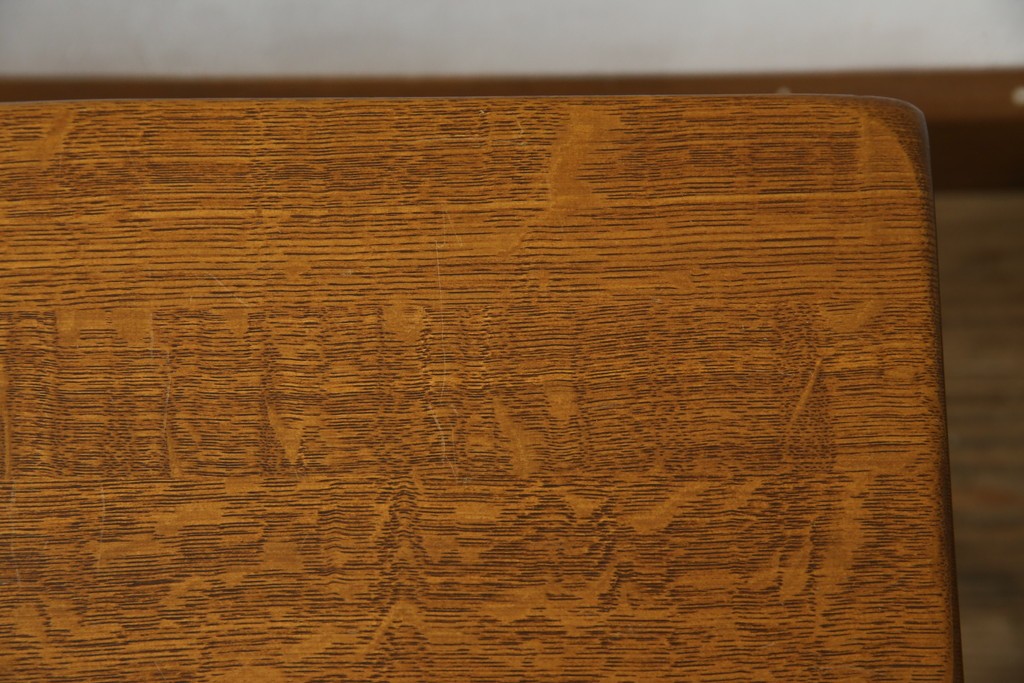 中古　希少な廃番品　飛騨清見工房(HIDA　kiyomi koubou)(大日家具工業)　楢(ナラ)材　無垢　ナラ無垢材がふんだんに使用されたくさびベンチ　定価約8万円相当　(R-080670)