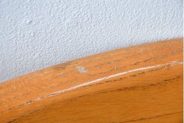 中古　柏木工(カシワ木工、KASHIWA)　楢(ナラ)材　木の温かみある風合いが魅力的なダイニングチェア2脚セット　(R-080674)