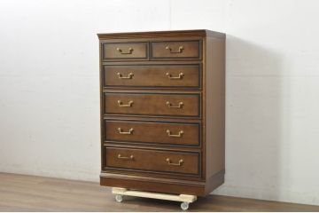 中古　maruni(マルニ木工)　地中海ロイヤルシリーズ(ROYAL)　シックな空間づくりにぴったりなチェスト(引き出し、サイドチェスト)(定価約35万円)(R-080677)