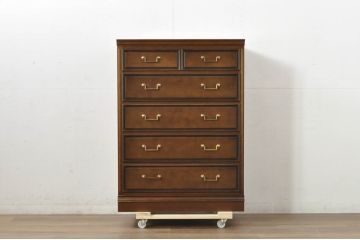 中古　maruni(マルニ木工)　地中海ロイヤルシリーズ(ROYAL)　シックな空間づくりにぴったりなチェスト(引き出し、サイドチェスト)(定価約35万円)(R-080677)