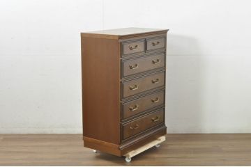 中古　maruni(マルニ木工)　地中海ロイヤルシリーズ(ROYAL)　シックな空間づくりにぴったりなチェスト(引き出し、サイドチェスト)(定価約35万円)(R-080677)