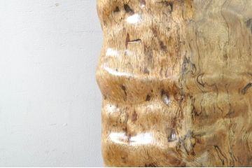 中古　ハイクラスのブビンガ一枚板　波杢・極厚　希少で美しい杢目のテーブルトップ(テーブル天板、材料、木材、古材、DIY)(購入価格約150万円)(R-080682)