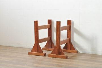 中古　ブビンガのテーブル脚2個セット(DIY、材料)(R-080683)