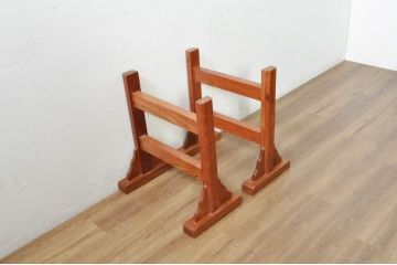 中古　ブビンガのテーブル脚2個セット(DIY、材料)(R-080683)