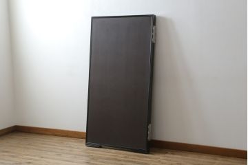 和製ビンテージ　新品未使用　展示品　超美品　香川漆器　漆工芸品　漆絵　貫涯　扇に草花の図が美しく描かれた折り畳み衝立(衝立て、つい立て、衝い立て、パーテーション、間仕切り、ディスプレイ、店舗什器、ヴィンテージ)(定価約200万円)(R-080687)
