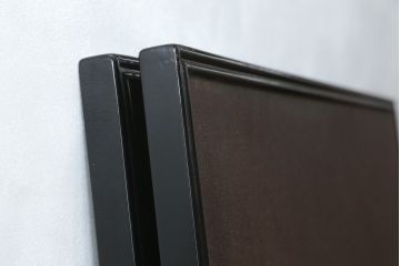 和製ビンテージ　新品未使用　展示品　超美品　香川漆器　漆工芸品　漆絵　貫涯　扇に草花の図が美しく描かれた折り畳み衝立(衝立て、つい立て、衝い立て、パーテーション、間仕切り、ディスプレイ、店舗什器、ヴィンテージ)(定価約200万円)(R-080687)